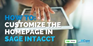 How to - Customizing your Home Page in Intacct